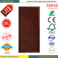 Porta de PVC de porta de madeira Interior portas de madeira baratas